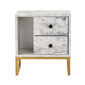 Măsuță de noptieră Glimmer Fressia Marble Gold