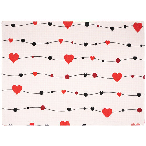 Platzdeckchen Herzen, 33 x 45 cm
