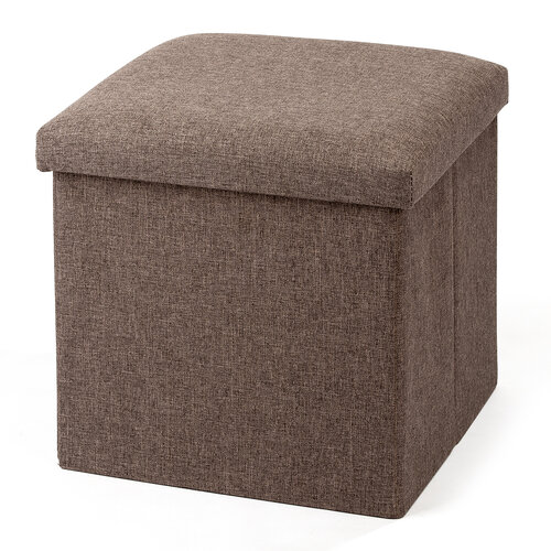 Úložný sedací box Tessile hnědá, 38 x 38 x 38 cm