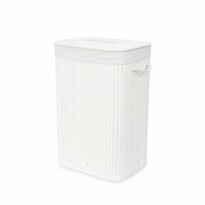 Compactor Wäschekorb Bamboo Quadrat, Weiß