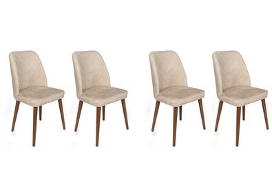 Dallas Beige étkezőszék szett, 4 db