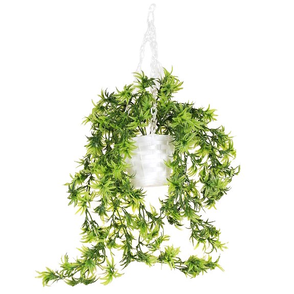 Umelá kvetina v závesnom kvetináči, 90 cm