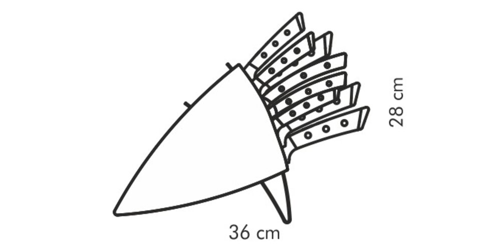 Blok na noże AZZA, z 7 nożami + nożyczki do drobiu