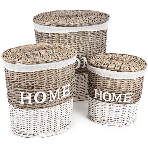 3-teiliges Weidenkorb-Set Homenatürlich,