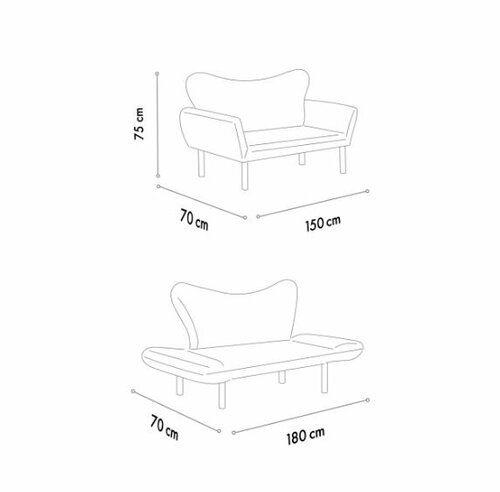 Sofa rozkładana Chatto Patchwork