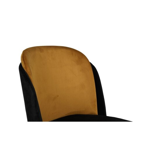 Súprava jedálenských stoličiek Dore Mustard and Black, 2 ks