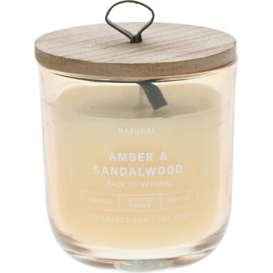 Świeczka w szkle Back to natural, Amber & Sandalwood, 250 g