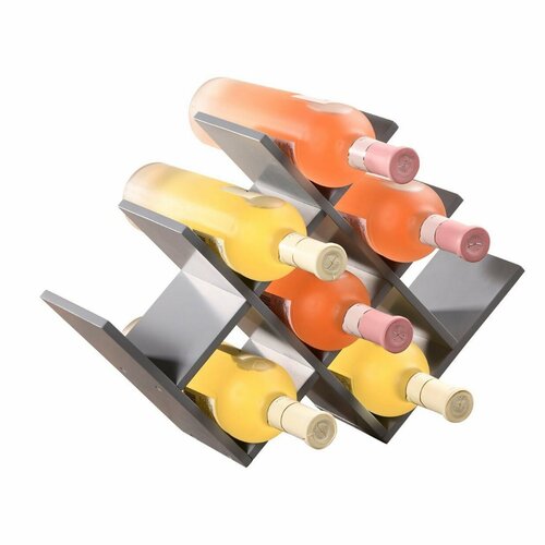 Kesper 69230 Raft pentru vin, gri, 46,5 x 30 x 12cm