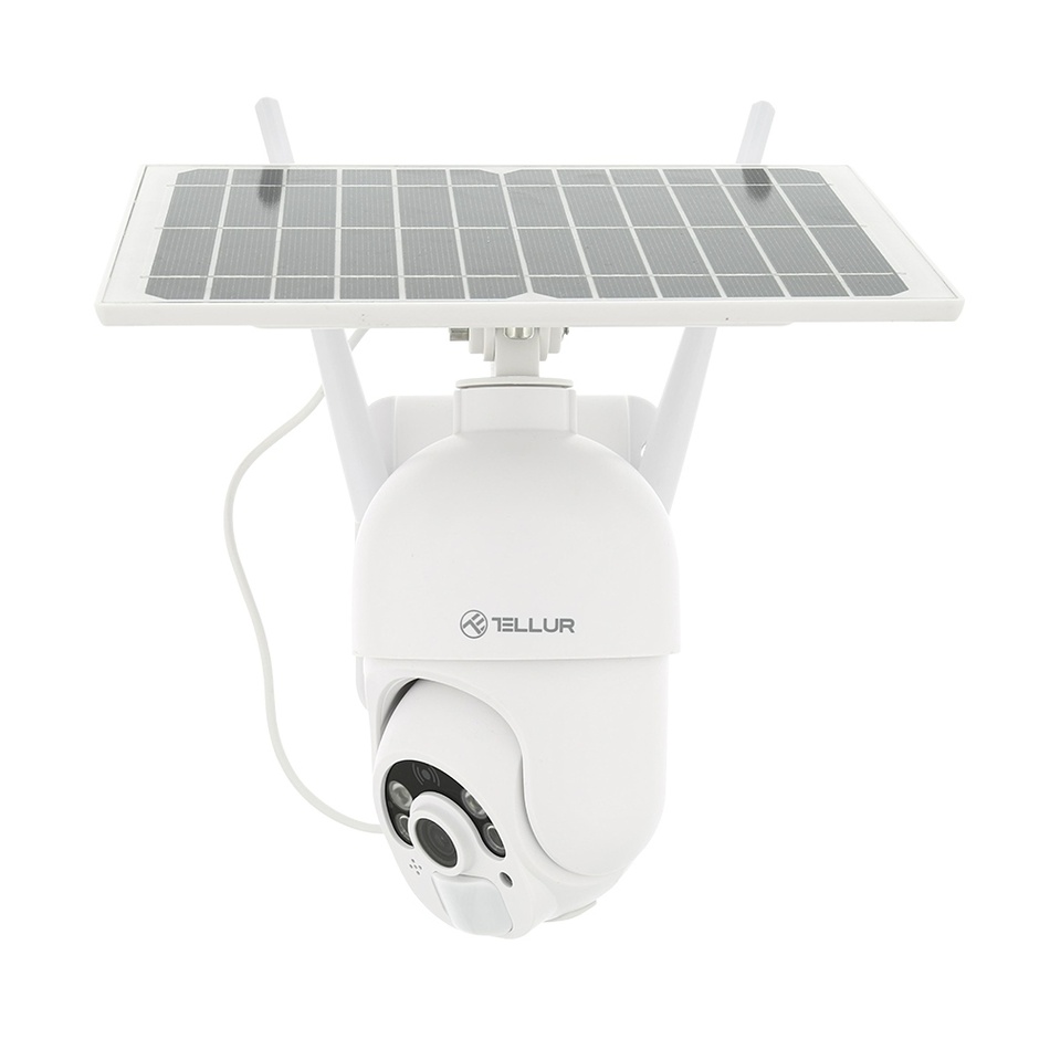 Tellur WiFi Smart solární kamera FullHD 1080P, P&T, IP65, PIR, outdoor, bílá