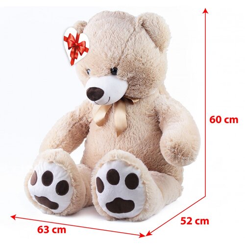 Jucărie pluș ursul mare Rappa Fido cu etichetă, 100 cm