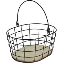 Metalowy koszyk z uchwytem Lamar, 25 x 12 x 20 cm
