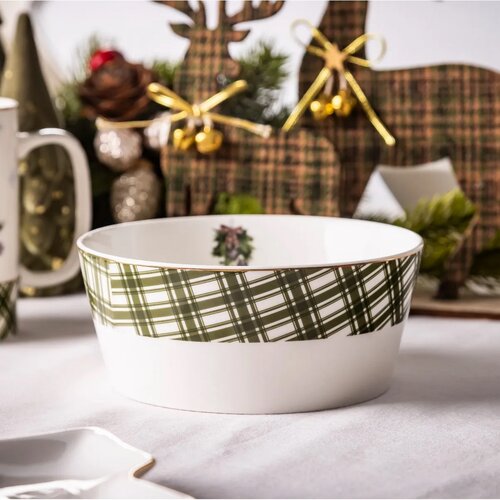 Altom Christmas Tree porcelán tál 15 cm, 600 ml