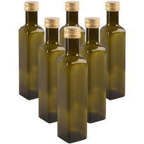Orion Sada skleněných láhví s víčkem Olej 0,5 l, 6 ks