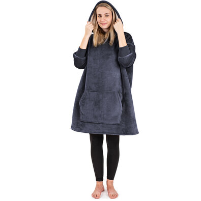 Hanorac din micropluș și imitație de blăniță 4Home Antracit, mărimea M