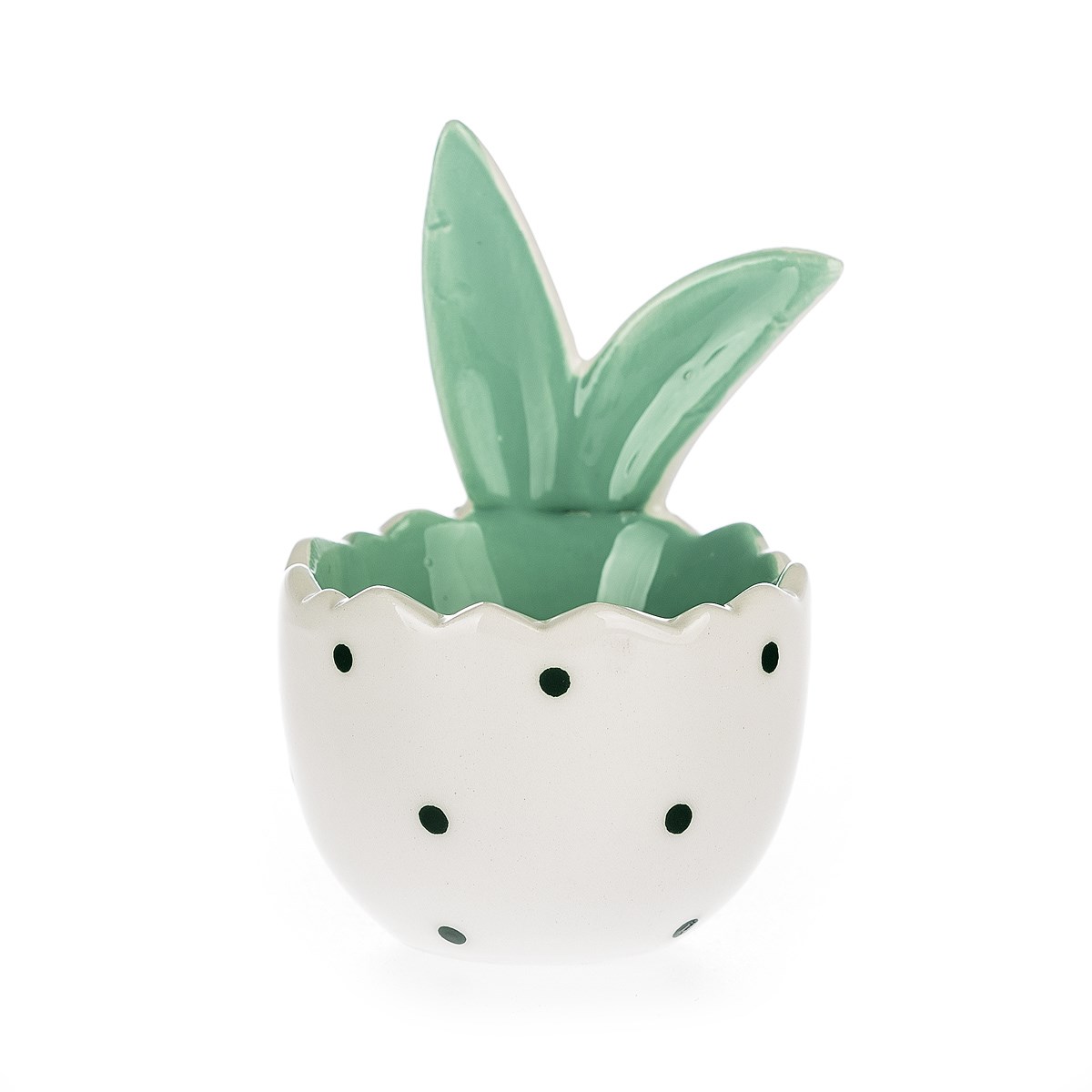 Veľkonočný kalíšok na vajíčko Ušká modrá, 8 cm