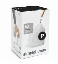 Simplehuman Saci pentru coșul de gunoi P 50-60 l, 60 buc. Simplehuman Saci pentru coșul de gunoi P 50-60 l, 60 buc.