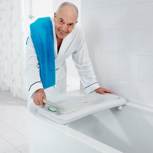 SAPHO A0040101 Scaun de baie pentru handicapați cumâner, alb