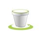 Vrtni lonec Gardenico Metro Twist 'n' Roll bela,29 x 26,5 cm