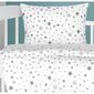 Lenjerie de pat pentru copii Bellatex din bumbacAgata Stars gri, 90 x 135 cm, 45 x 60 cm