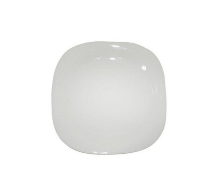 Talerz deserowy 21 cm szkło opaliczne Carine biały