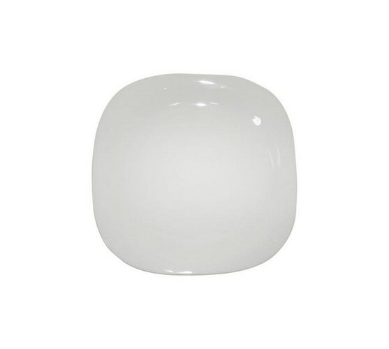 Talerz deserowy 21 cm szkło opaliczne Carine biały