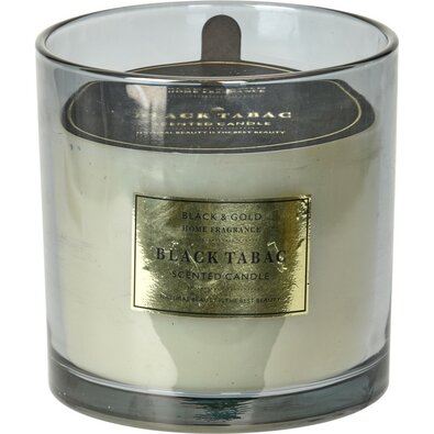 Sveča v steklenem kozarcu Black &amp; Gold, Blacktabac, 870 g