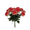 Buchet artificial de trandafiri roșii și galbeni,67 cm, 12 bucăți