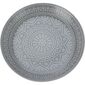 Ethnic kőagyag lapostányér, átmérő 27 cm, szürke
