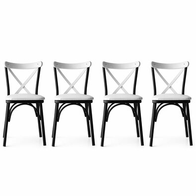 Set de scaune de sufragerie Ekol White, 4 buc.