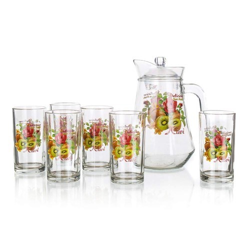 Džbánový set Kiwi, 1 džbán a 6 pohárov