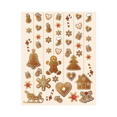 Autocolante de Crăciun Turte dulci, 33 x 50 cm