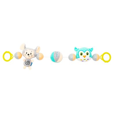 Baby Mix Дитяче плюшеве брязкальце для коляски Мишка і сова, 50 x 12 см