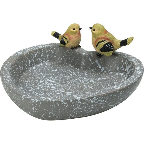 Poidełko dla ptaków Serce, 25,4 x 25,4 x 10,5 cm, polystone
