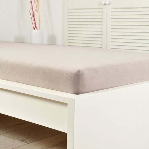 Cearșaf de pat 4Home din frotir Ideal cafea , 70 x140 cm