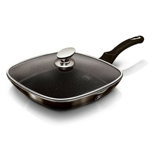 Berlinger Haus Panvica grilovacia s pokrievkou Shiny Black Collection, 28 cm