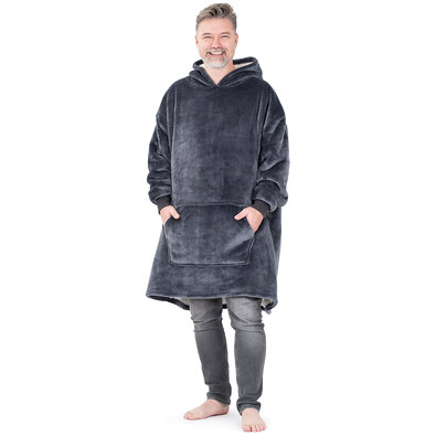 4Home Bluza z barankiem mikroplusz Antracyt, uni L męska