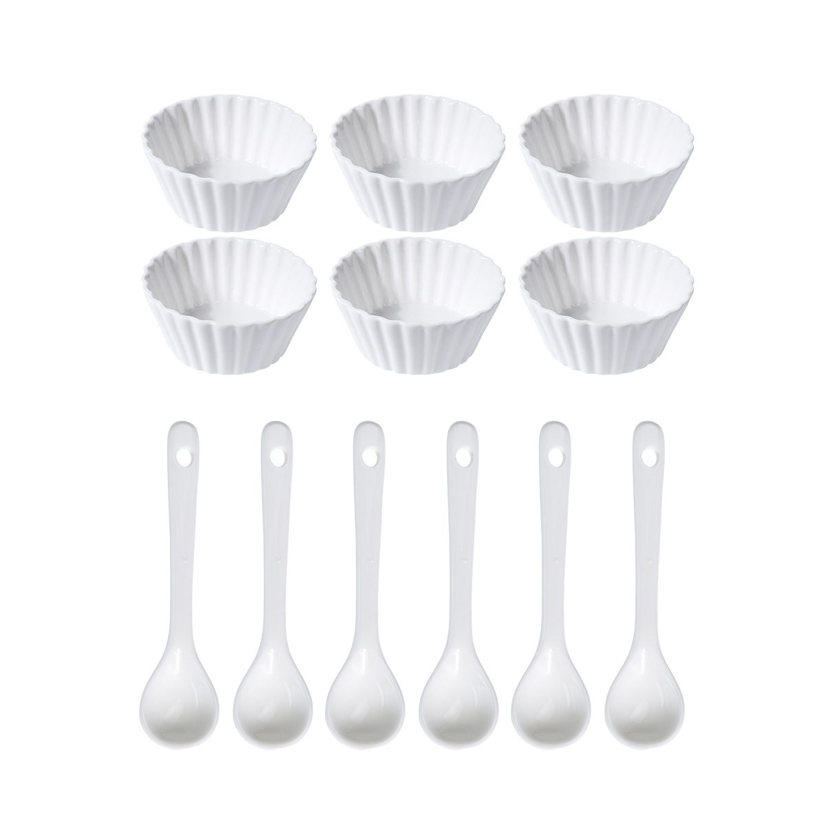 Set de boluri din porțelan Wave, 12  bucăți