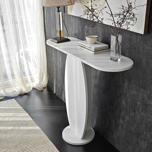 Beistelltisch Ellittica White