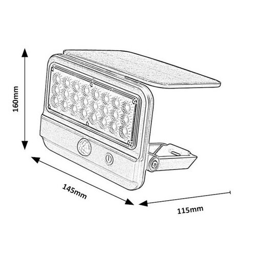 Rabalux 77090 solárny vonkajší reflektor s PIR Flaxton, biela