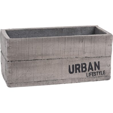 Recipient de ghiveci din ciment Urban lifestyle, 23 x 11 x 10,5 cm