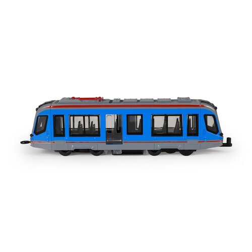 Tramvai din metal Rappa albastru, 20 cm