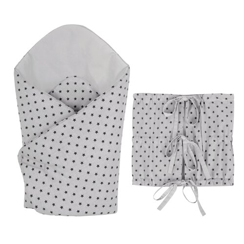 Bellatex Rożek dziecięcy Gwiazdki szary, 75 x 75 cm