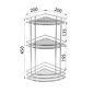 AQUALINE 37015 Chrom line Eckdrahtregal dreifach, silber