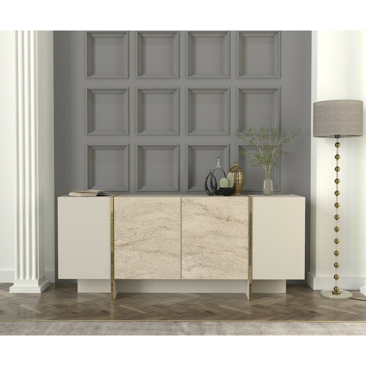 Skrinka Veyron Travertine and Sandstone