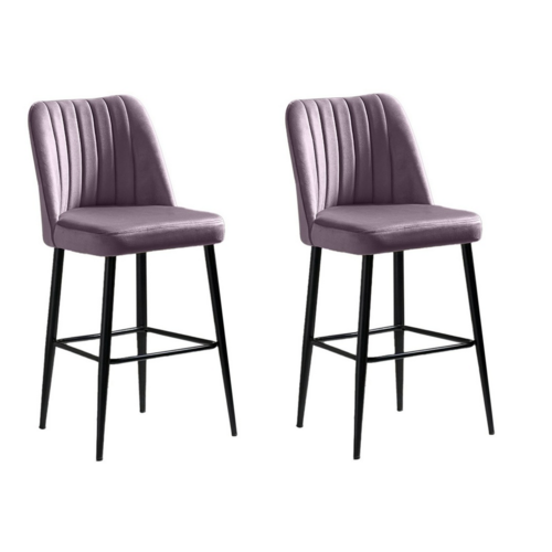 Zestaw krzeseł barowych Vento Lilac and Black, 2 szt.