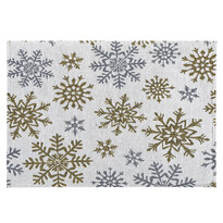 Prestieranie Snowflakes biela, 33 x 48 cm