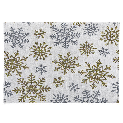 Podkładka Snowflakes biały, 33 x 48 cm