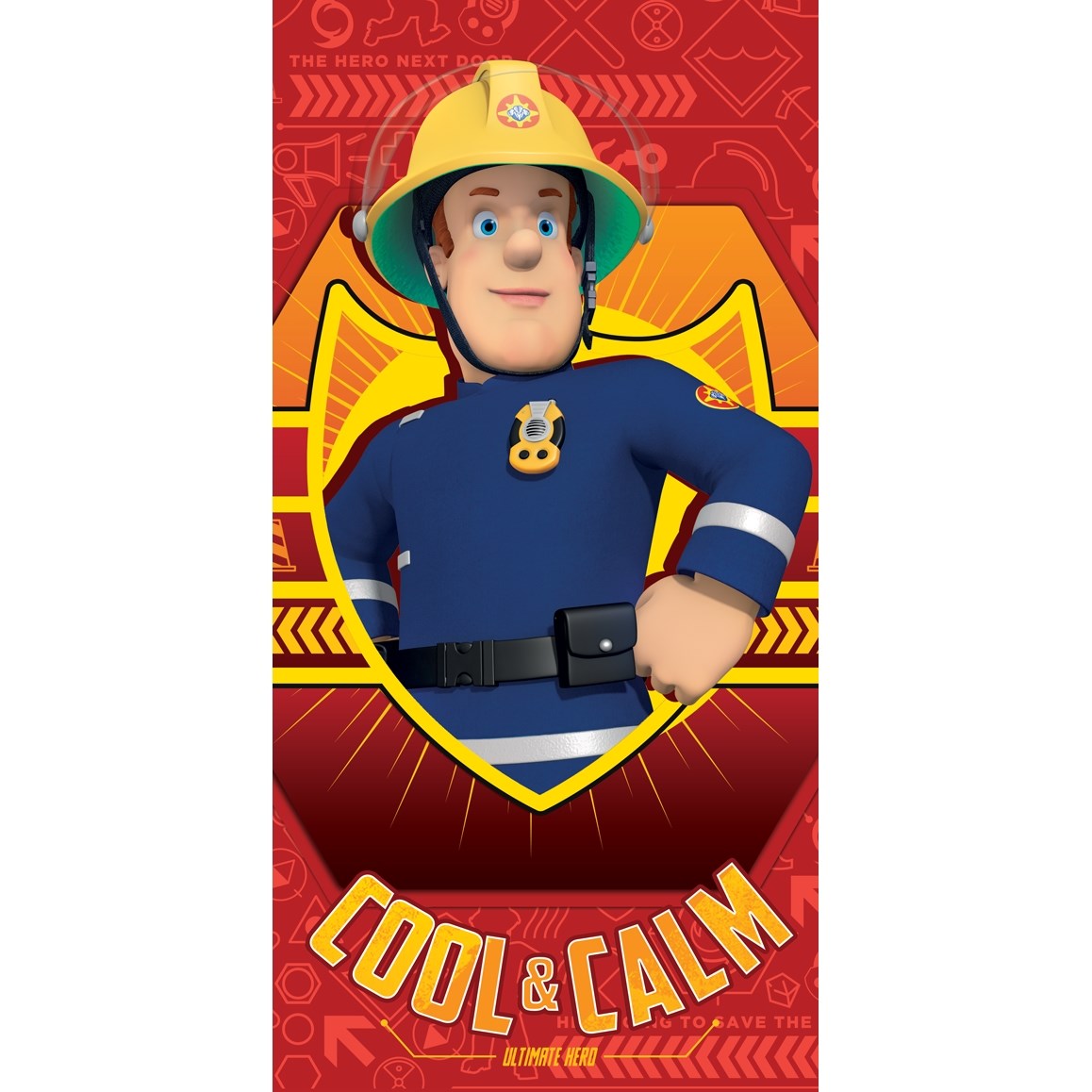 Jerry Fabrics Osuška Fireman Sam red, 70 x 140