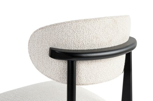 Esszimmerstuhl-Set Lionte White and Black, 2 Stück