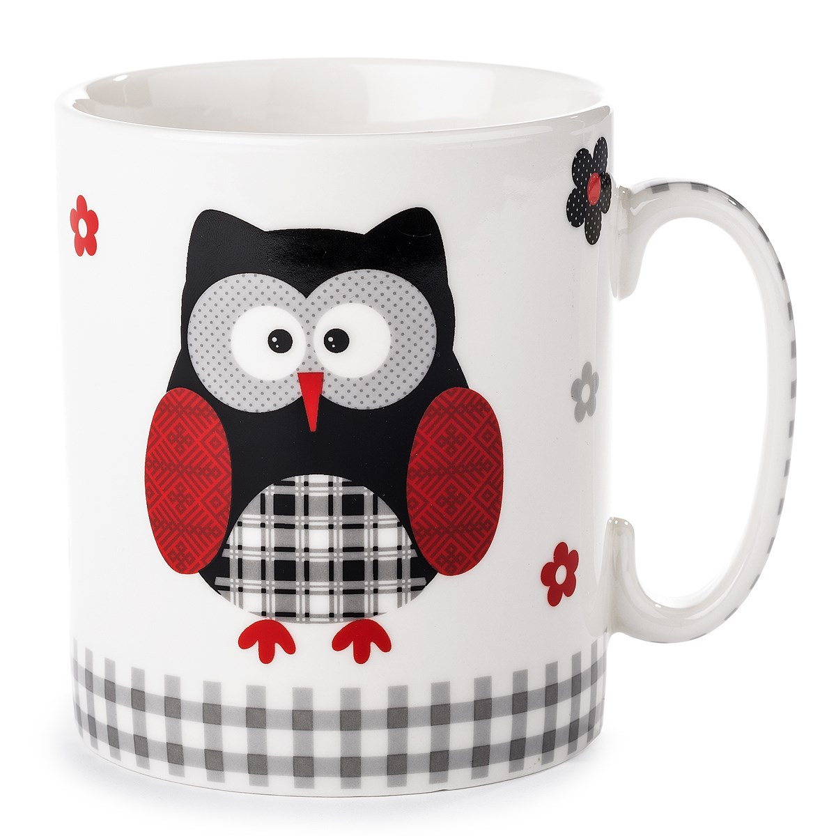 Hrnek Černá sova 750 ml, porcelán